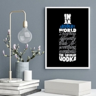 Quadro Decorativo Garrafa De Vodka 45x34cm Moldura:madeira Pr