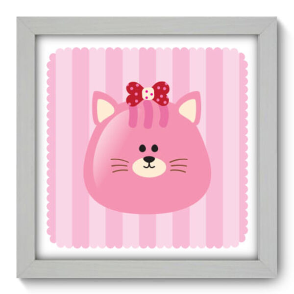 Quadro Decorativo - Gato - 22cm X 22cm - 023qdbb