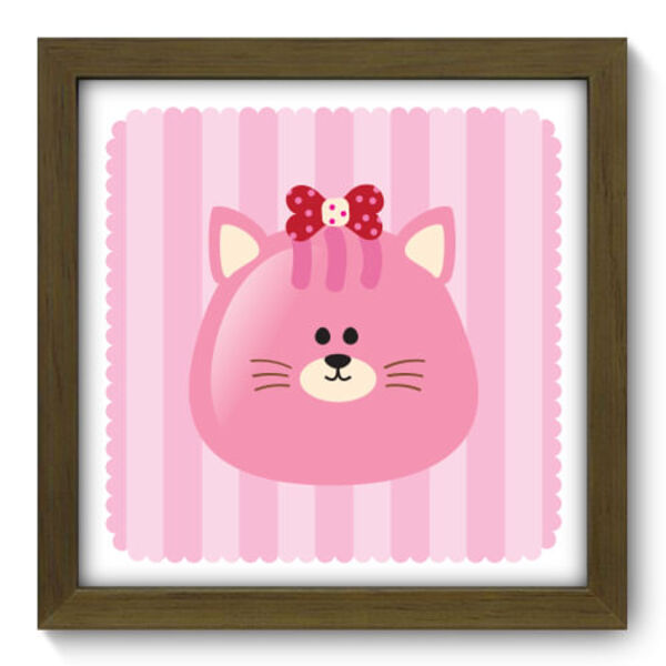 Quadro Decorativo - Gato - 22cm X 22cm - 023qdbm