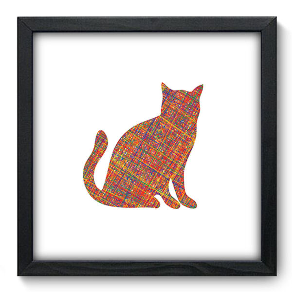 Quadro Decorativo - Gato - 33cm X 33cm - 264qdsp