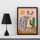 Quadro Decorativo Gato Abaporu Tarcila 33x24cm - Com Vidro Mo