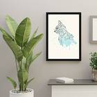 Quadro Decorativo Gato Geométrico 45x34cm A3 (45 X 34)