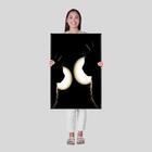 Quadro Decorativo Gatos Na Noite 60x90x4,4 Canvas Luven Pre