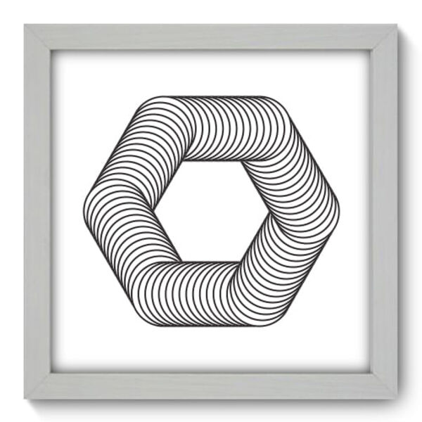 Quadro Decorativo - Geometria - 22cm X 22cm - 083qnaab