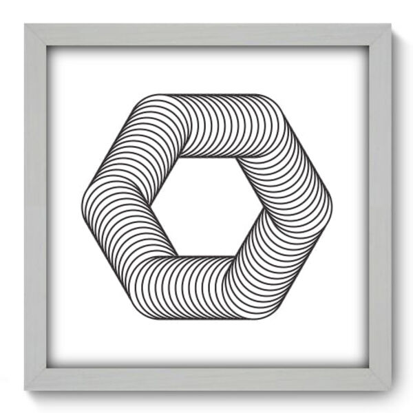 Quadro Decorativo - Geometria - 33cm X 33cm - 083qnabb