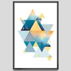 Quadro Decorativo Geometria Dos Triâng 40x60x2,8 Luven Pr