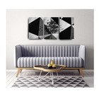 Quadro Decorativo Geometrico Arvore Preto E Branco 70x150 Trio