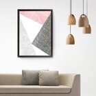 Quadro Decorativo Geométrico Triângulos 4 30x40cm Preto