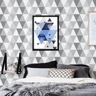 Quadro Decorativo Geométrico Triângulos Azuis Ii 45x34cm A3 (