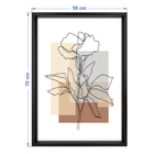 Quadro Decorativo Gerbera 2 Colorido sem Vidro 70x50cm Tropical