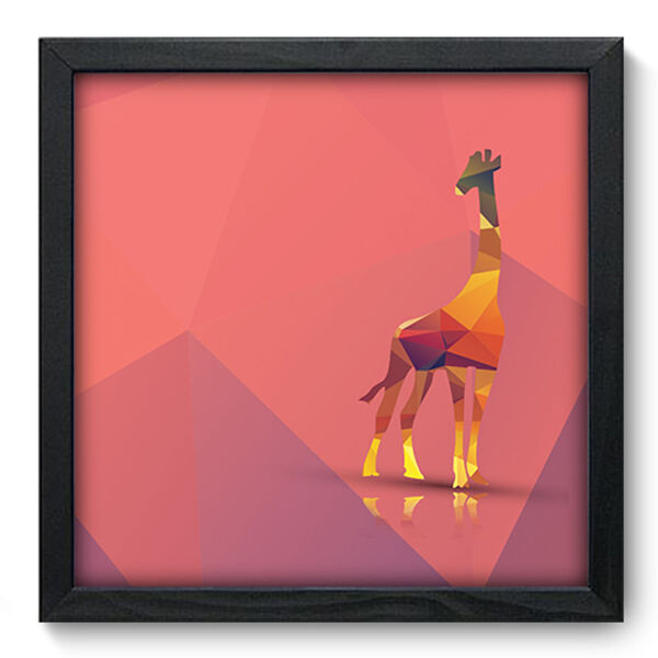 Quadro Decorativo - Girafa - 33cm X 33cm - 104qdsp