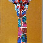 Quadro Decorativo Girafa Colorida 1 Peça