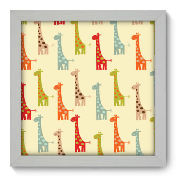 Quadro Decorativo - Girafas - 22cm X 22cm - 059qdib