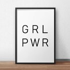 Quadro Decorativo Girl Power 40x60cm Preto