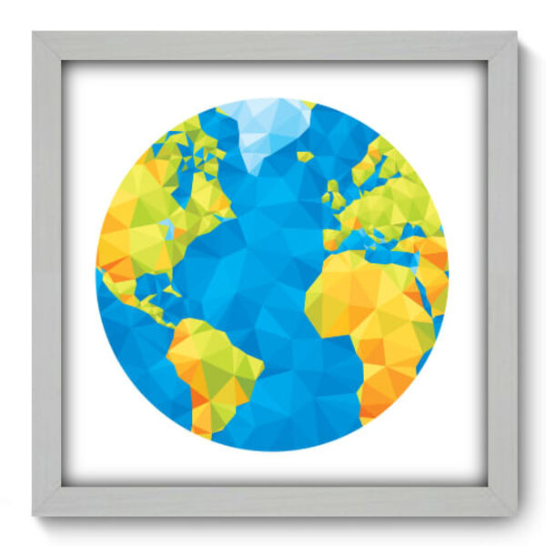 Quadro Decorativo - Globo - 33cm X 33cm - 010qdab