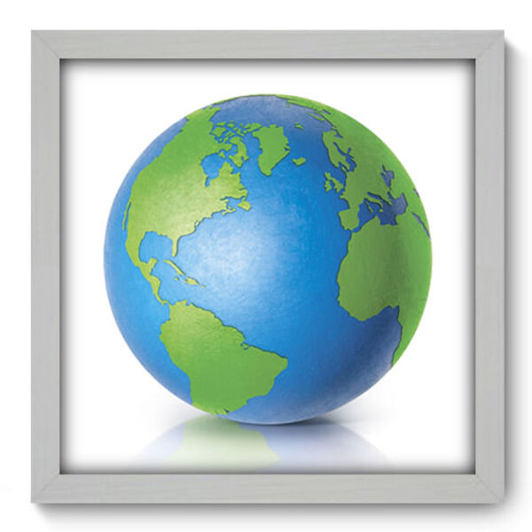 Quadro Decorativo - Globo - 33cm X 33cm - 064qndbb