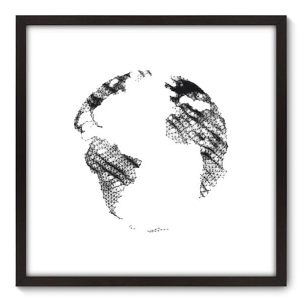Quadro Decorativo - Globo - 70cm X 70cm - 149qnadp