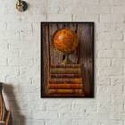 Quadro Decorativo Globo E Livros 45x34cm A3 (45 X 34)