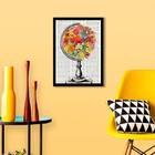 Quadro Decorativo Globo Flores 45x34cm A3 (45 X 34)