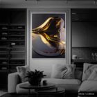 Quadro Decorativo Golden Lake Relevo Prata - 30x40