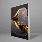 Quadro Decorativo Golden Lake Relevo Prata - 30x40