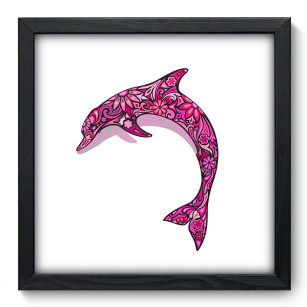 Quadro Decorativo - Golfinho - 33cm X 33cm - 176qdsp