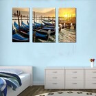 Quadro Decorativo Gondola Veneza 3 Peças