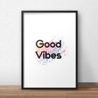 Quadro Decorativo Good Vibes 50X70cm Preto