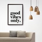 Quadro Decorativo Good Vibes Only 50X70cm Branco