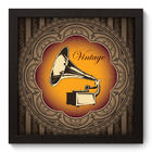 Quadro Decorativo - Gramofone - 22cm X 22cm - 017qdvp