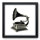 Quadro Decorativo - Gramofone - 33cm X 33cm - 010qngbp
