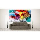 Quadro Decorativo Grande Abstrato Aquarela - 180x120cm