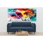 Quadro Decorativo Grande Abstrato Aquarela - 180x120cm