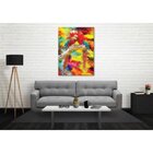 Quadro Decorativo Grande Abstrato Araras Colorful - 180x135cm