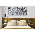 Quadro Decorativo Grande Abstrato Black And White - 120x60cm