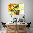 Quadro Decorativo Grande Abstrato Black And Yellow - 180x120cm
