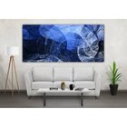 Quadro Decorativo Grande Abstrato Blue Motion - 200x135cm