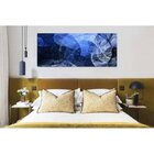 Quadro Decorativo Grande Abstrato Blue Motion - 200x135cm