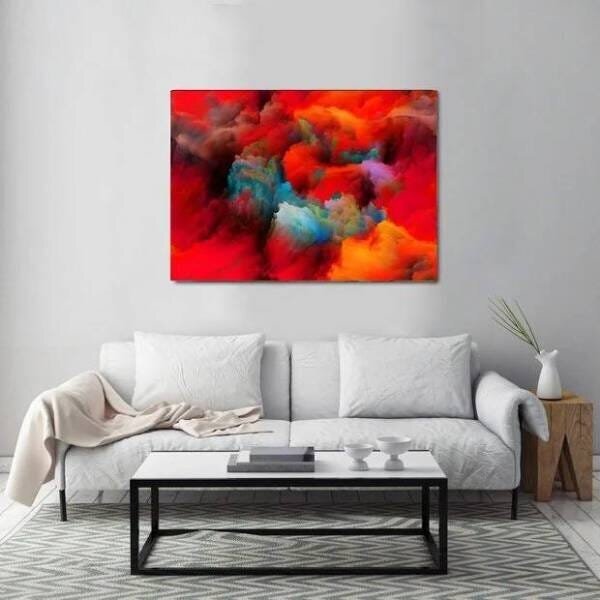 Quadro Decorativo Grande Abstrato Composição - 200x100cm