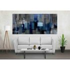 Quadro Decorativo Grande Abstrato Conceito Blue Matrix - 120x