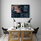 Quadro Decorativo Grande Abstrato Dark Grid - 200x100cm