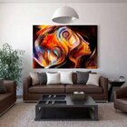 Quadro Decorativo Grande Abstrato Duas Faces - 100x70cm