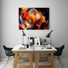 Quadro Decorativo Grande Abstrato Duas Faces - 120x60cm