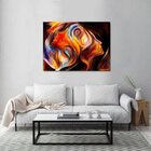 Quadro Decorativo Grande Abstrato Duas Faces - 120x60cm