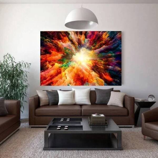 Quadro Decorativo Grande Abstrato Energy Of Surreal - 200x135