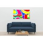 Quadro Decorativo Grande Abstrato Entrelinhas - 100x70cm