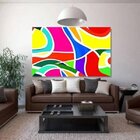 Quadro Decorativo Grande Abstrato Entrelinhas - 100x70cm