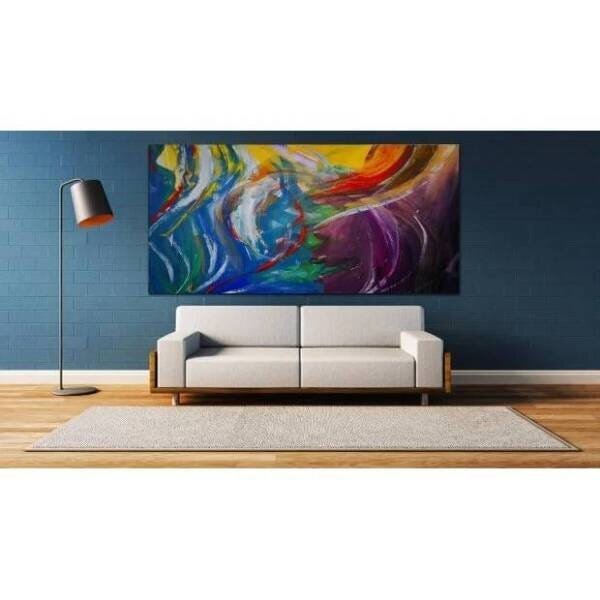 Quadro Decorativo Grande Abstrato Finding - 200x100cm