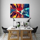 Quadro Decorativo Grande Abstrato Fire Blue - 180x120cm