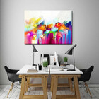 Quadro Decorativo Grande Abstrato Flower Paint - 200x135cm
